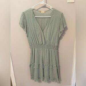 Altar'd State Sage Green Mini Dress